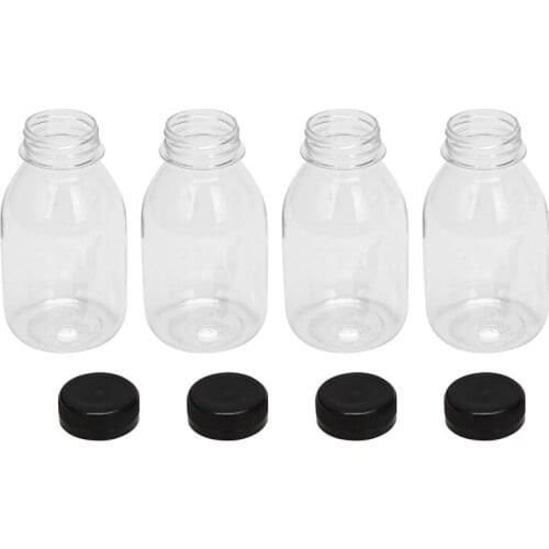 60Pcs 8 Oz Plastic Bottles With Caps For Smoothie Bottles With Lids, Plastic Bottles For Drinks, Juice Bottles-ABUX