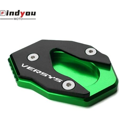 For KAWASAKI Versys 300 VERSYS X300 versys X250 Motorcycle CNC Aluminum Kickstand Extension Plate Side Stand Enlarge Pad