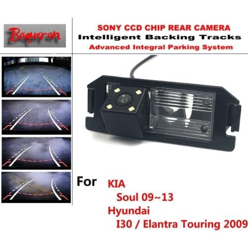 For KIA Soul for Hyundai Elantra Touring CCD Car Backup Parking Camera Intelligent Tracks Dynamic Guidance Rear View Camera