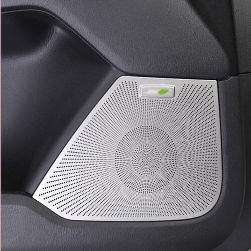 For Mazda CX-5 CX5 KF 2017-2019 2020 Interior Stainless Steel Door Speaker Sound Music Audio Ring Cover Sticker Trim Car Styling