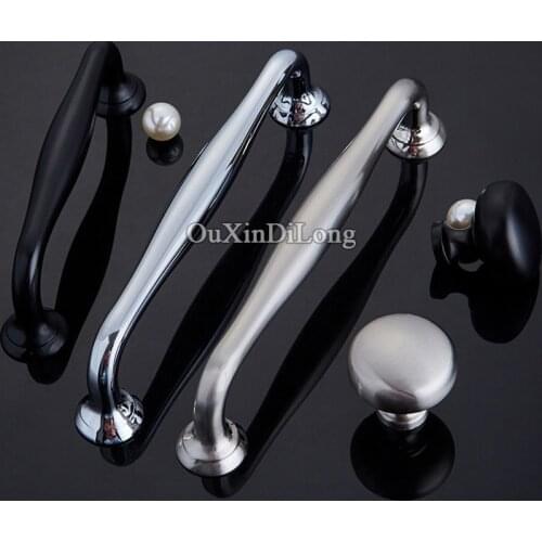 Elegant Luxury 8PCS European Cabinet Pulls Handles Cupboard Wardrobe Drawer Cabinet Kitchen Door Handles&Knob Furniture Hardware
