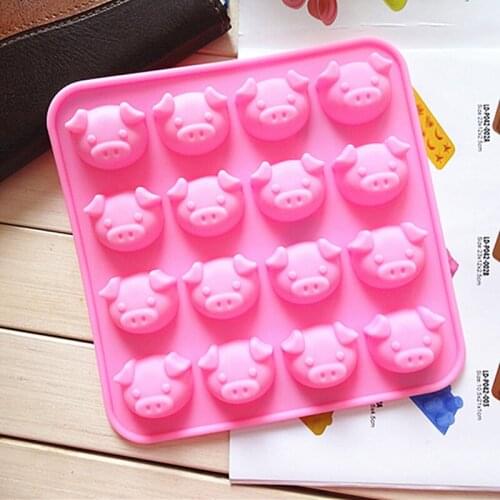 Pig Shape Chocolate Mold Cake Decoration Silicone Jelly Candy Ice Mold