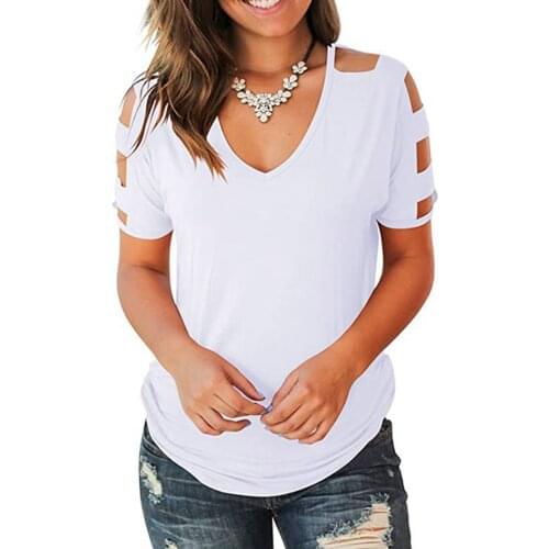 Short Sleeve Women T-shirts Summer Casual Loose Tops Fashion V-neck Tee Female Street T-shirt Plus Size Top Camisetas Mujer