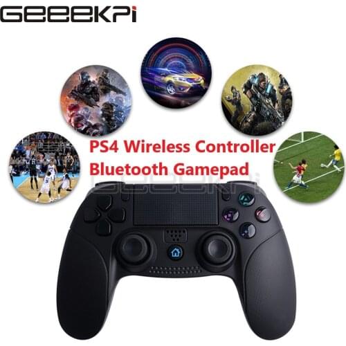 GeeekPi PS4 Wireless Controller Bluetooth Gamepad With Touch Pad Dual Vibration USB Cable for Playstation 4/ Playstation 3/PC