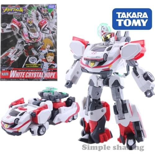 Takara Tomy Tomica Hyper Rescue Drive Head 03 MKII White Crystal Hope Robot Hot Baby Toys for Children Funny Pop Kids