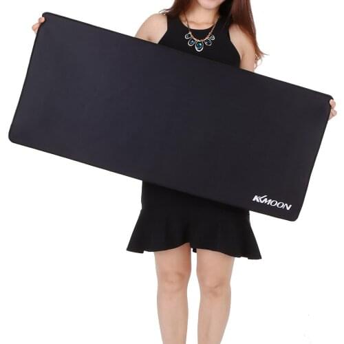 KKmoon Gaming Mouse Mat Extended Water-resistant Anti-slip Rubber Speed Desk Mat -Black