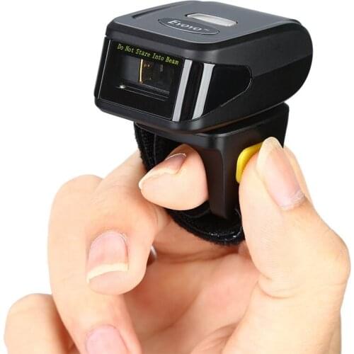 EYOYO Mini Wearable Scanner Bluetooth 2.4GHz Wireless Ring Finger Barcode Reader 1D 2D Bar Code Scanner Android IOS Windows PC