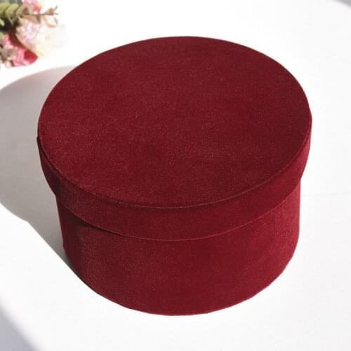 Multifunctional Creative Fabric Jewelry Display Box Cylinder Shape Organizer Flannel Portable Travel Storage Case