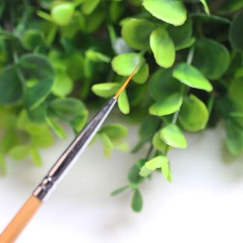 Wood Nail Tools Art Liner Painting Brush Set Acrylic Gel Polish 3D Petal Flower Grid Image DIY Drawing Brushes Nail Art Brush