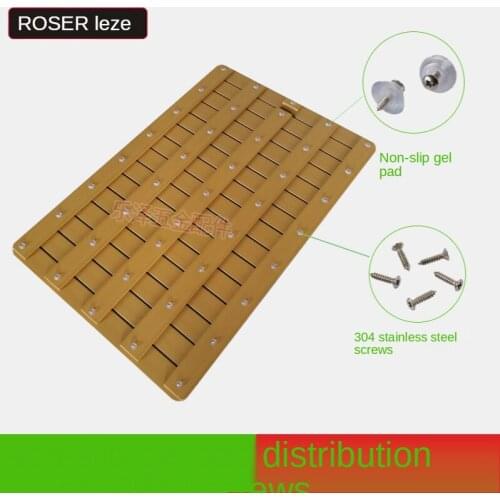 Bathroom Bath Shower Room Floor Mat Non-Slip Mat Antiseptic Wood Pedal Floor PS Wood Paint-Free