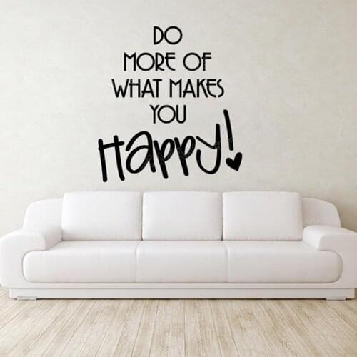 Family Quote Wall Decal Living Room Home Decor Do what makes you Happy Vinyl Wall Stickers Bedroom Kids Room Art Mural DIY Z736