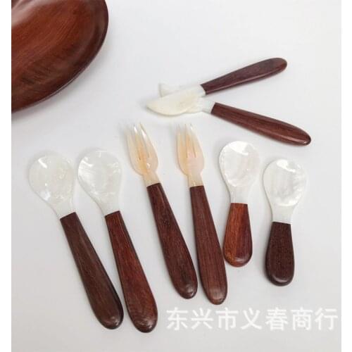 Natural Shell Conch Spoon Knife Fork White Suit Shell Spoon High-End Tableware Southeast Asian Characteristic Crafts
