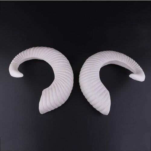 White Ram Horns Gothic Hair Headpiece Headband Ornament Accessory A