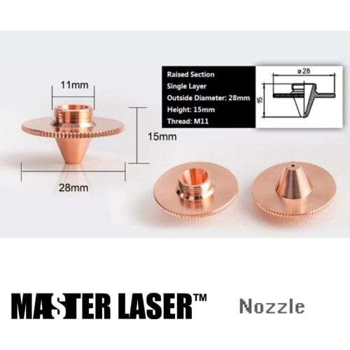 Precitec Laser Nozzles Copper Cu 1.0 1.2 1.5 1.8 2.0 2.5 3 3.5 4.0 for High Power Fiber Laser Cutting Machine Trumpf JFY