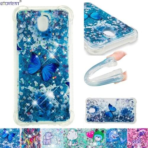 For Samsung Galaxy J7 Pro J7 2017 J730 Shockproof Case SM-J730F/DS SM-J730FM/DS Glitter Liquid Cute Cover SM J730F/DS J730FM/DS