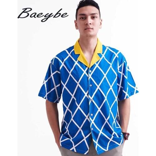 Mens Fashion Turn Down Collar Top Clothes Print Shirts Summer Oversize Casual Hawaii Shirt Unisex Couple Short Sleeve Beachwear