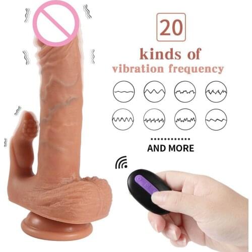 Silicone Soft Dildo Vibrator Dildo Remote Control Big Cock With Suction Cup Dildo Realistic Artificial Penis Sex Toys For Women