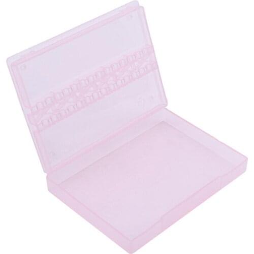 Nail Art Drill Bits Storage Box Holder High Quality Display Stand Container Rectangle Plastic Manicure Nail Art Tools 1PC