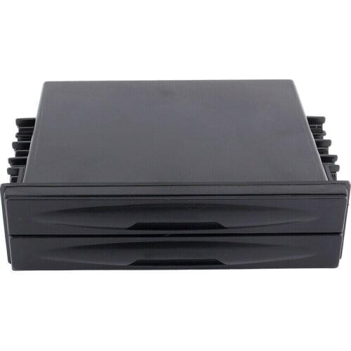 Universal CX-28 Car Auto Double Din Radio Pocket Drink Cup Holder & Multifunction Storage Box Black