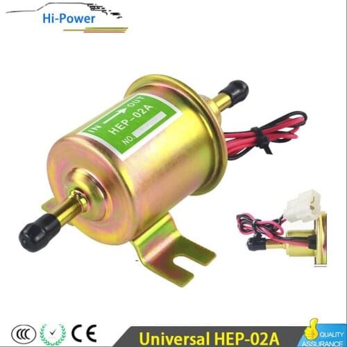 Universal New 12V Electric Fuel Pump Low Pressure Bolt Fixing Wire Diesel Petrol HEP-02A For Car Carburetor Motorcycle ATV