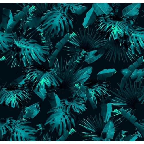 Summer Tropical Leaves Dark Blue Leaf Floral Natural Leaves Palm Banana backdrop Vinyl cloth Computer print wall background