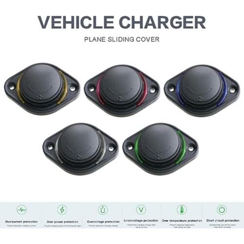 2 Port USB Car Phone Charger Adapter Dual USB Charging Power Outlet for 12V 24V Auto Motorcycle Adapters Socket Charger