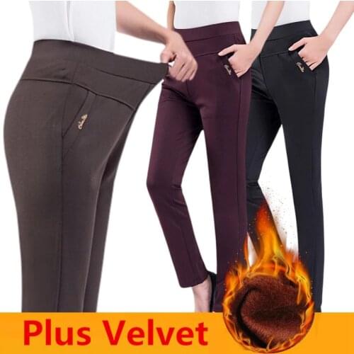 High Waist Women Pencil Pants 2020 Candy Color Stretch Leggings PLus Size 5XL Ladies Casual Trousers Black Femme Pantalon P188
