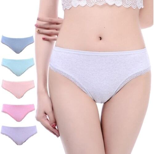 American Size 2 Pieces/Set Panties Women Underwear Big Size Ladies Underwear Cotton Female Briefs Large Size Lingerie Plus Size