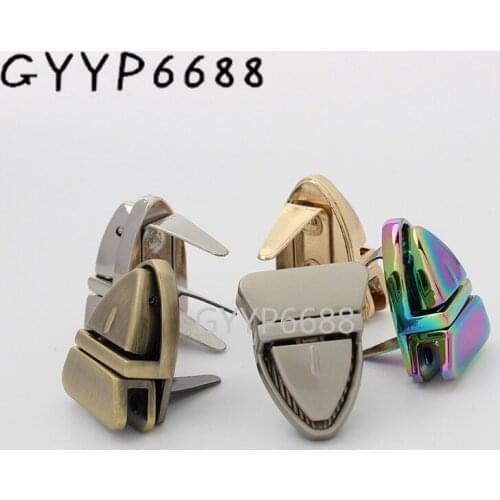 1-5-20sets 6 colors 25*19mm wholesale metal press locks alloy small push lock for DIY women handbags bags purse accessories