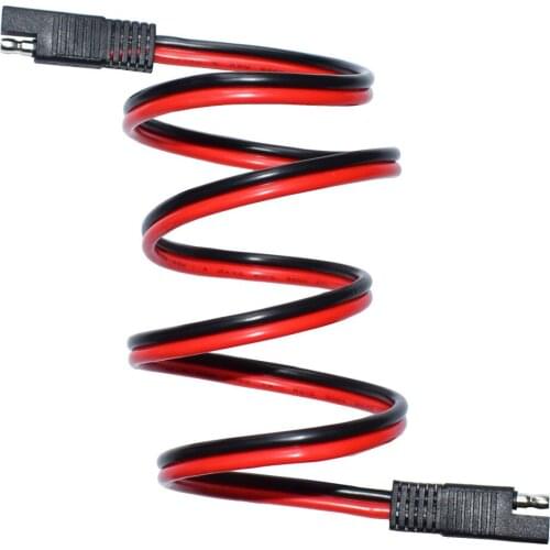 12AWG 100cm SAE Extension Cable SAE to SAE Quick Disconnect Wire Harness SAE Connector for Solar Panel Battery Cars Tractor