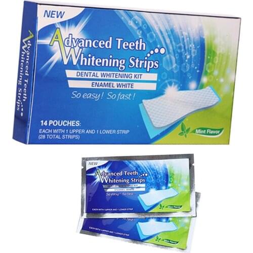 14 lot Teeth Whitening Strips Brightening Tea Stains Remover Stickers