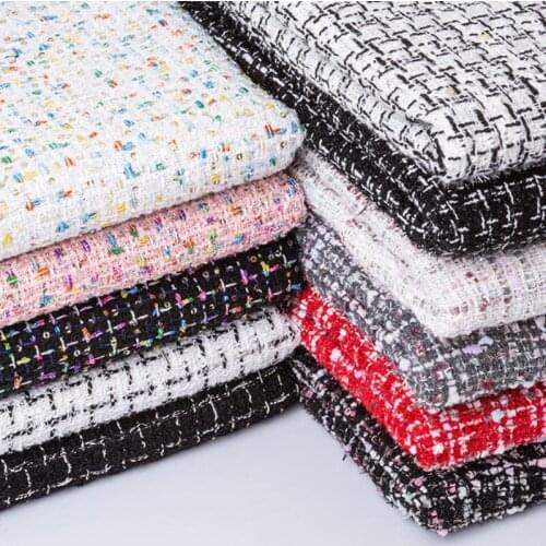 150cmx50cm Small Fragrance Woolen Cloth Fabric High-end Thick Woolen Tweed Vest Suit Coat Dress Skirt DIY Apparel Sewing Fabric