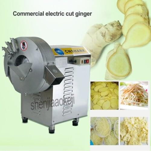 220V Commercial Electric Crusher Cut Ginger Machine SY-503 Stainless Steel Ginger Crusher Fruit Vegetable Cutting Machine 1PC