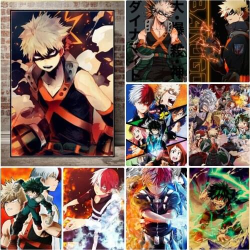 5D DIY Diamond Painting My Hero Academia Cross Stitch Anime Picture Sticker Embroidery Full Square Drill Wall Art Handmade Gifts