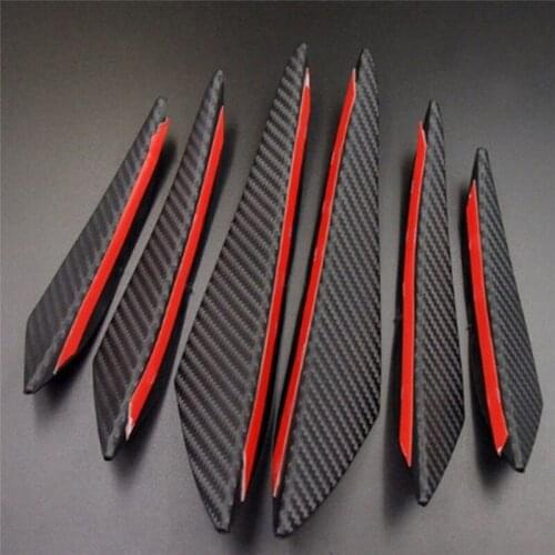 6Pcs/lot 3x Right+3x Left Carbon Fiber Style Car Front Bumper Lip Splitter Body Spoiler Canards