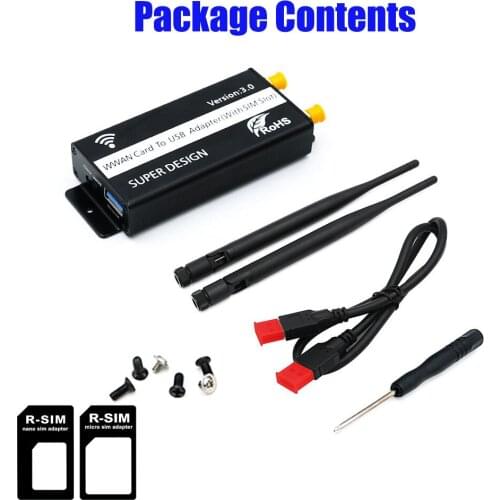 NGFF(M.2) to USB 3.0 Adapter With SIM card Slot for WWAN/LTE/4G Module