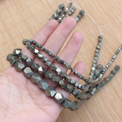 Natural Pyrite Faceted Freeform Loose Beads 15inch per strand,For DIY Jewelry Making !We provide mixed wholesale for all items