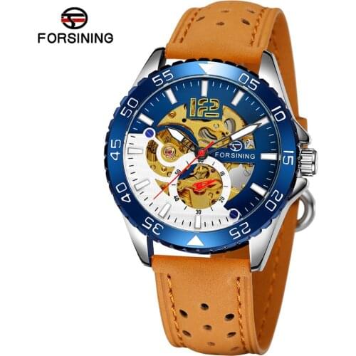 Forsining Men Automatic Luxury Skeleton Mechanical Business Watch Personality Trend Hip Hop Student Fashion Wristwatches Male