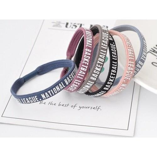 Girls Letters Elastic Hair Bands Ponytail Holder Gum For Hair Scrunchies Casual Nylon Rubber Band Kids Women Hair Accessories