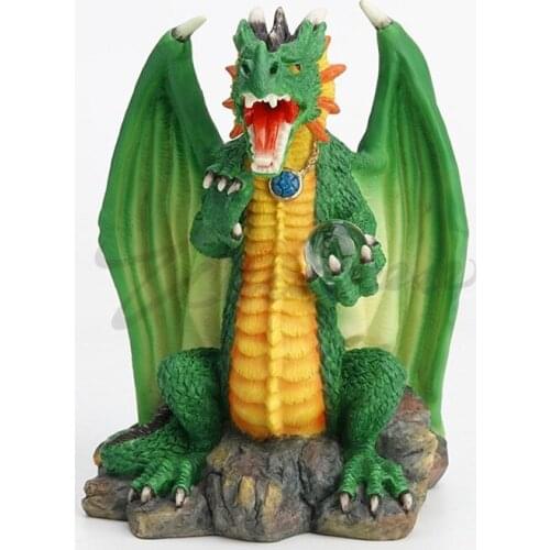 EUROPEAN DRAGON ART SCULPTURE ANIMAL FIGURINE ART DRAGON INCENSE SEAT STATUE CREATIVE RESIN CRAFTS HOME DECORATION R5102