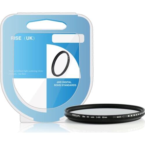 82mm ND2-400 Slim Fader ND Filter Adjustable Variable Neutral Density ND2 to ND400 for Sony Nikon camera