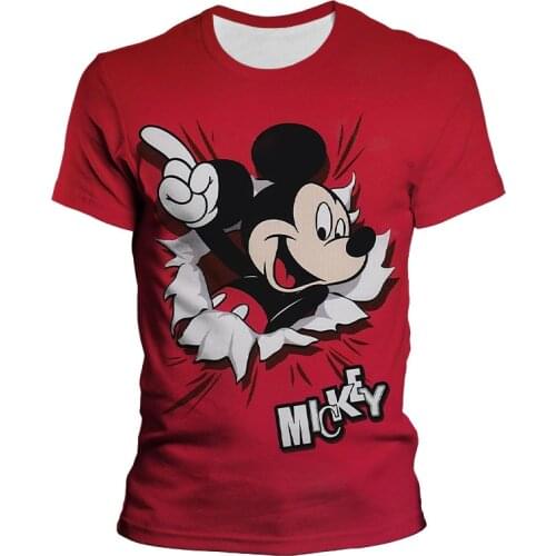 Disney 3D Print Mickey Tshirt Mens Tops Summer casual oversized Women T-shirts hip hop Streetwear Harajuku short sleeve tshirt