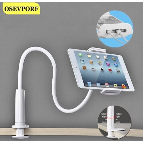 Flexible 360 Mobile Phone Stand Stents Holder Bed Desk Table Clip Gooseneck Bracket for Phone Tablets Universal Lazy Holder Arm