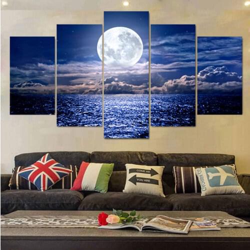 Frameless Moon Pattern HD Print Canvas Painting Wall Art Picture for Living Room Home Decor