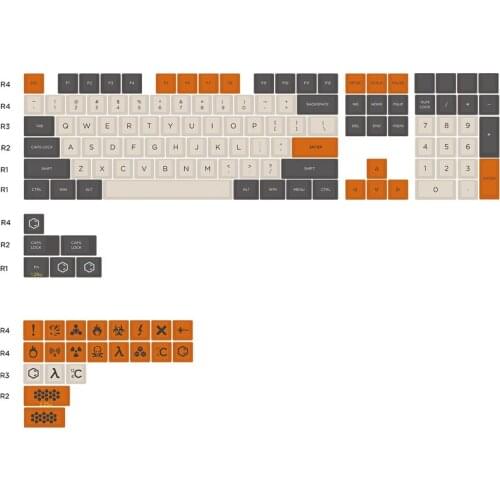 87 104 Keycaps Mechanical keyboard Carbon Keycap For Cherry MX Switch PBT material Laser etching
