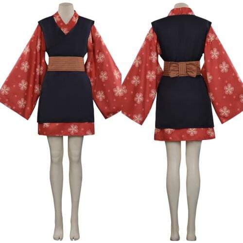 Demon Slayer Kimetsu no Yaiba Hinokami Kepputan-Makomo Cosplay Costume Outfits Halloween Carnival Suit