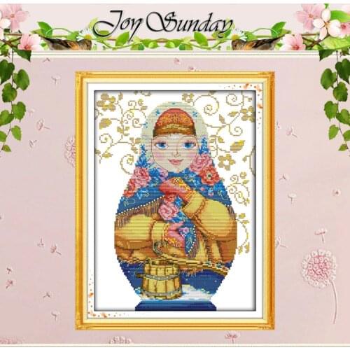 Beautiful Russian Doll (6) Counted Cross Stitch 11CT 14CT Cross Stitch Sets Chinese Cross-stitch Kits Embroidery Needlework