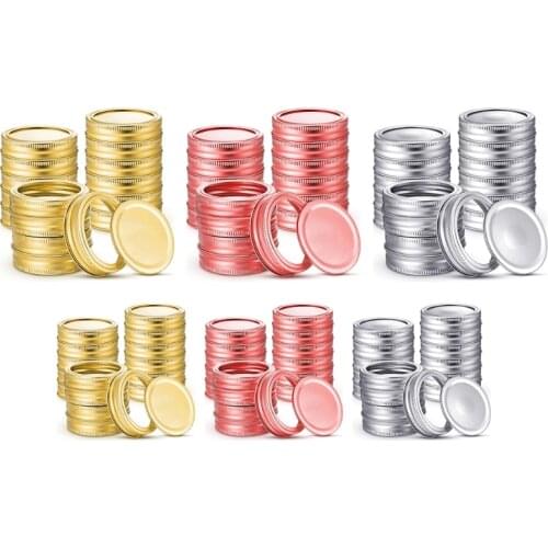 2021 New 24pcs Canning Jar Lids with Silicone Seals Rings Split-Type Leakproof Jars Cover