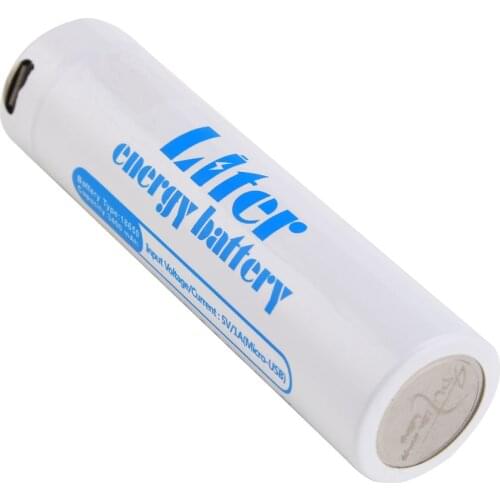 Micro-USB 18650 3400mAh 12.58Wh Li-ion Rechargeable Battery 18650 USB lithium rechargeable battery, 3.7v high capacity 3400mah
