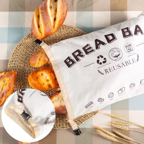 Kitchen Stuff Bag Cotton Bread Reusable Food Storage Bread Bag For Loaf Baguette Home Storage Bag Bakery Supplies Supplies
